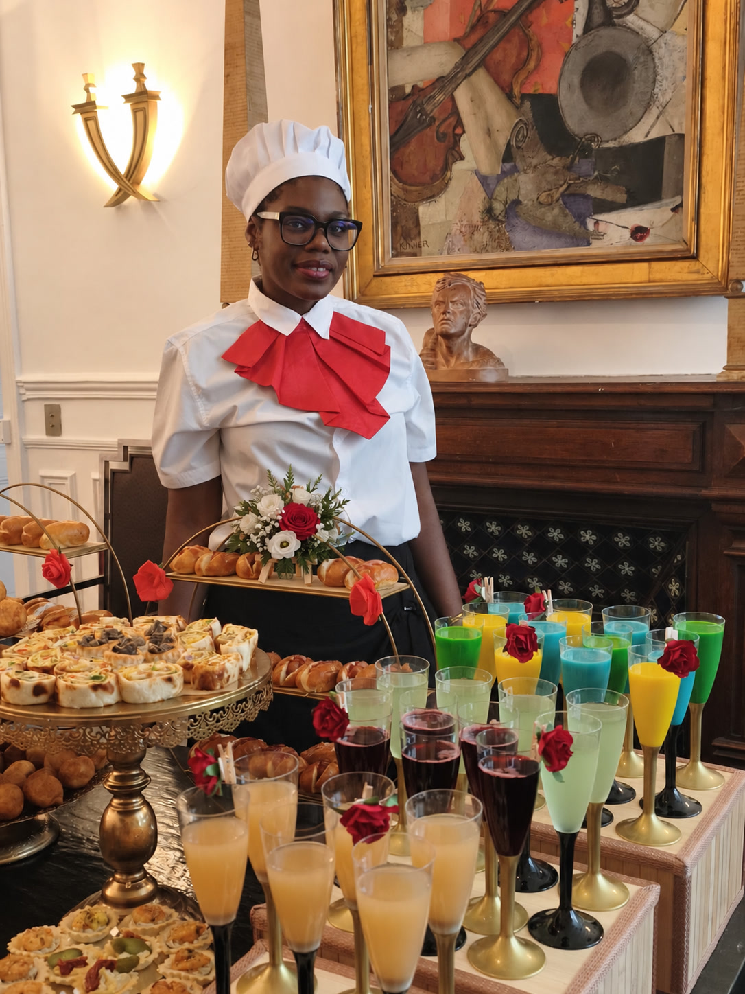 Un membre de l’équipe ELICOOK LOD pendant la préparation et le service du buffet au Sommet 2026