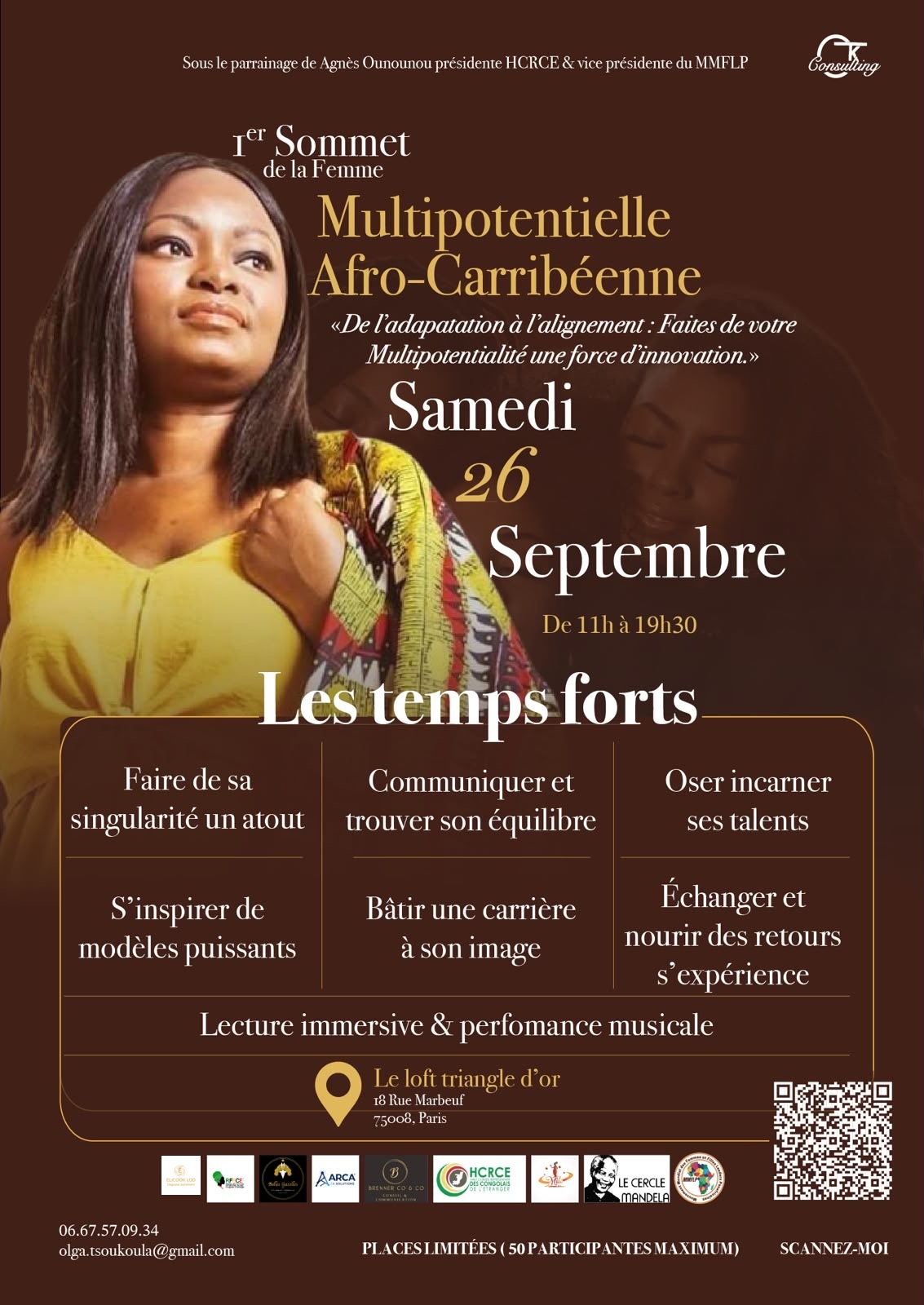 Affiche du 1er Sommet de la Femme Multipotentielle Afro-Caribéenne · 26 septembre 2026