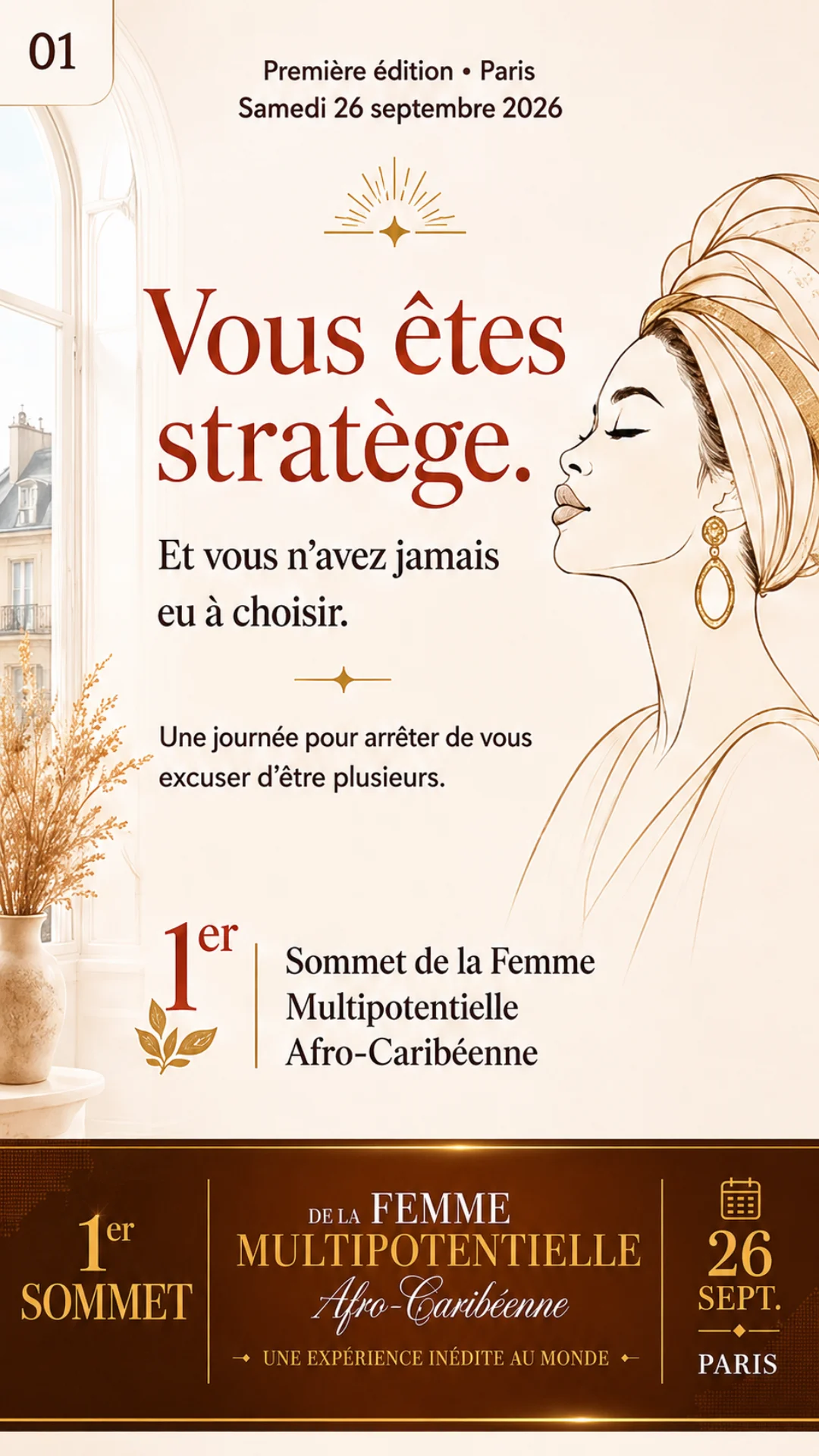 Affiche du Sommet avec le message Vous êtes stratège